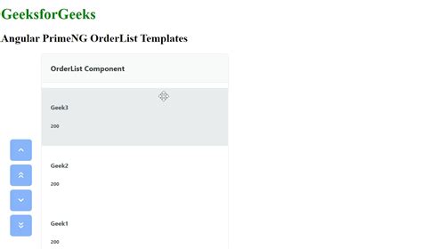 Angular PrimeNG OrderList Templates GeeksforGeeks