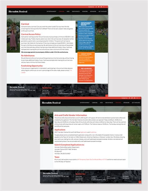 Herndon Festival Website - D Banzon Design