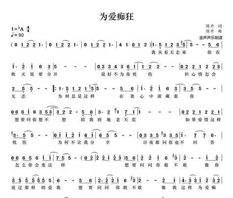 刘若英 为爱痴狂简谱降a调动态简谱 318曲谱