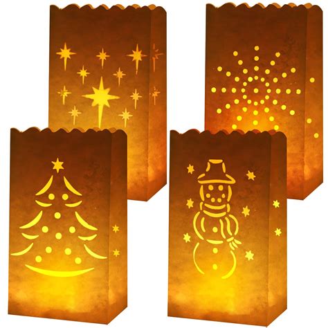 Buy Aneco Pieces White Paper Luminary Bags Flame Resistant Lantern