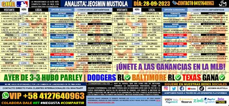 HUBO PARLEY JUEVES 28 09 2023 MLB SIGUE LA FIESTA HOY CON 11