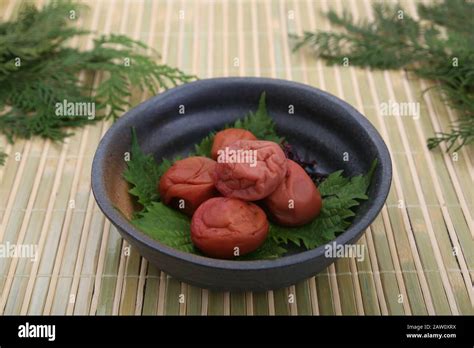 Umeboshi (Japanese pickled plum Stock Photo - Alamy