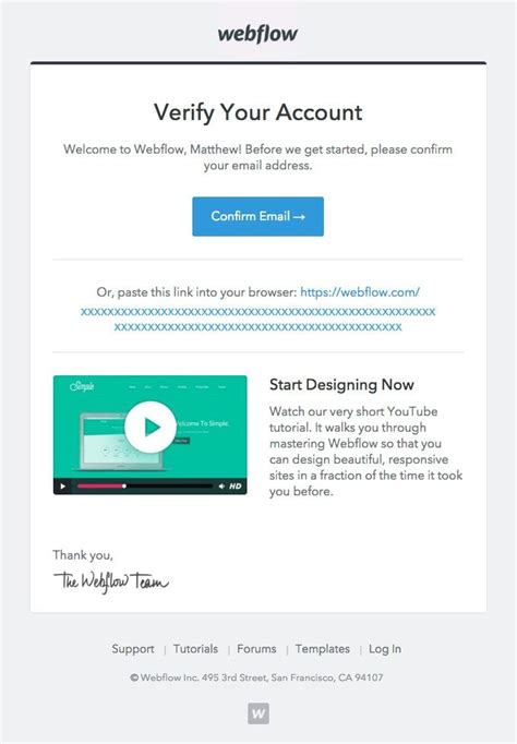 Guide To Verification Emails Best Designs And Examples Designmodo