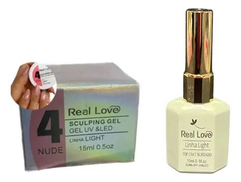 Kit Real Love Gel Nude 4 E Top Coat Blindado MercadoLivre