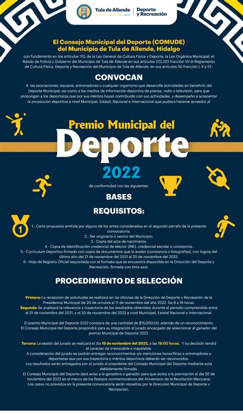 Difunde Tula Convocatoria Para Otorgar Premio Municipal Del Deporte