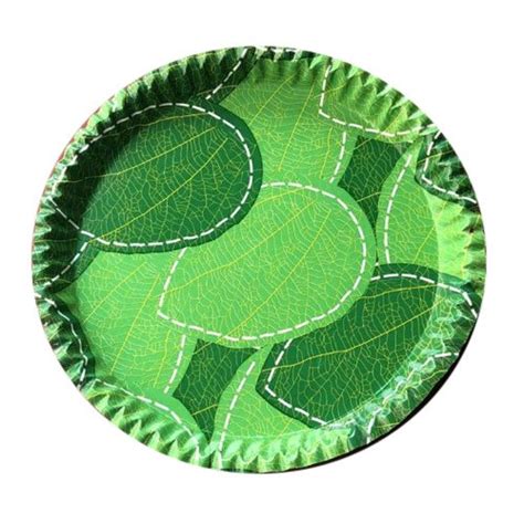 Green Banana Leaf Printed Buffet Paper Plate Size 6 Inch At Rs 2 50