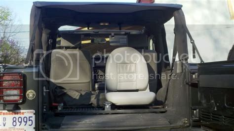 Single back seat for jeep wrangler