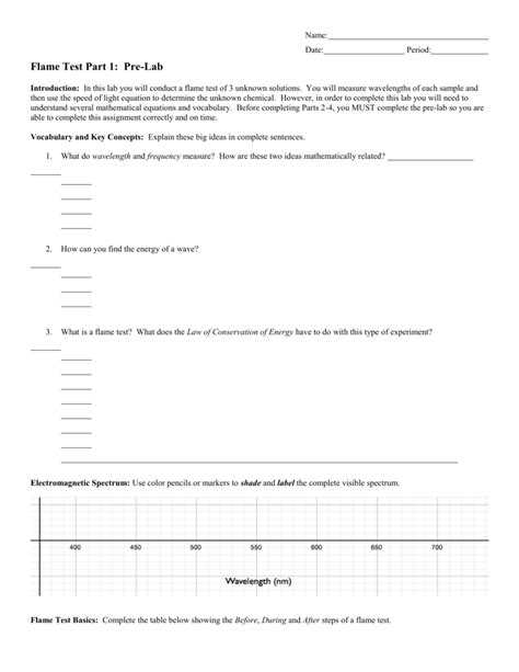 Flame Test Lab Worksheet Answer Key Chemistry › Athens Mutual Student