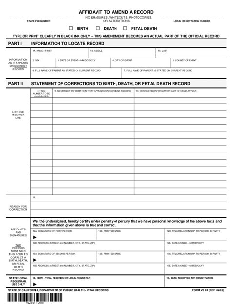 Affidavit To Amend Birth Certificate Fill Out Sign Online Dochub