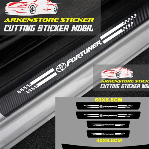 Jual 5pintu Sticker Sill Plate Carbon 3d Mobil Fortuner Sticker Karbon