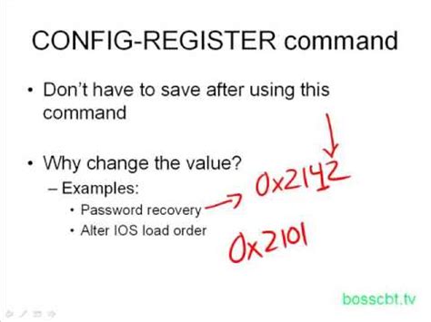 The Configuration Register Youtube