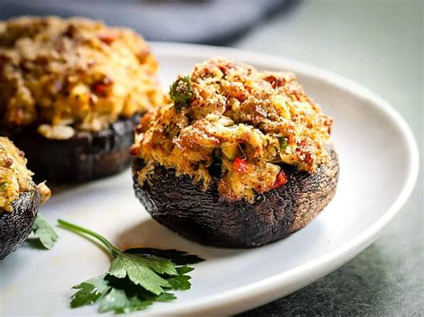 Crab Stuffed Portobello Mushrooms The Sophisticated Caveman