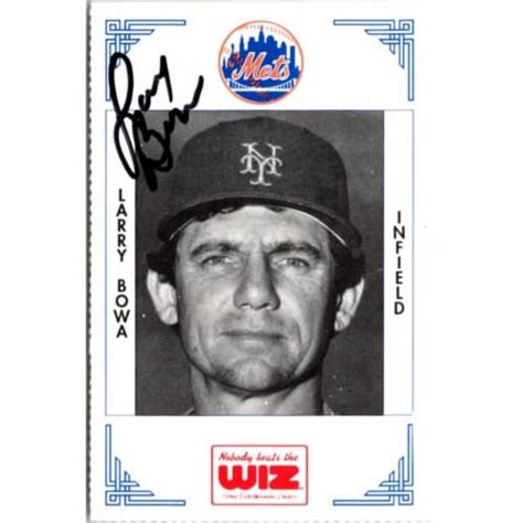 Autograph Warehouse Larry Bowa Signed New York Mets Wiz