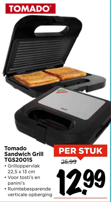 Tomado Sandwich Grill Tgs S Aanbieding Bij Vomar Voordeelmarkt