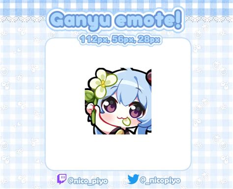 Genshin Impact Ganyu Flower Emote For Twitch Youtube And Discord Etsy