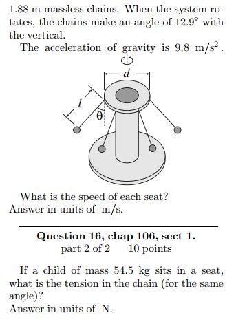 Solved An Amusement Park Ride Consists Of A Rotat Ing Chegg