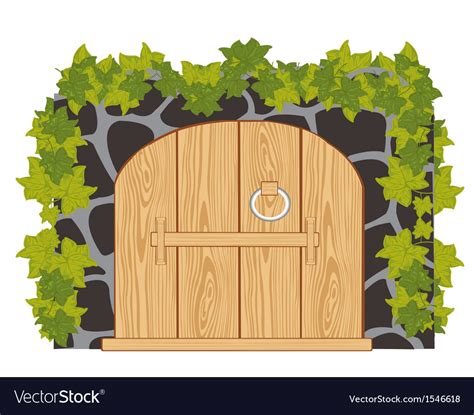 Wooden Gates Royalty Free Vector Image Vectorstock