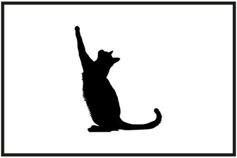 1 Stretching Cat Silhouette Clipart Vector Designs & Graphics