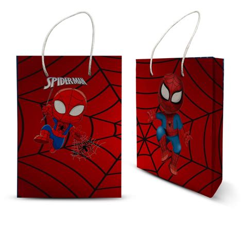 10 SACOLINHA PERSONALIZADA TEMA HOMEM ARANHA BABY LEMBRANCINHA MILK DE