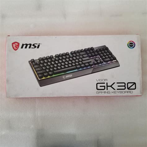 Gaming Keyboard MSI VIGOR GK30 US Wired Mechanical Keyboard Shopee