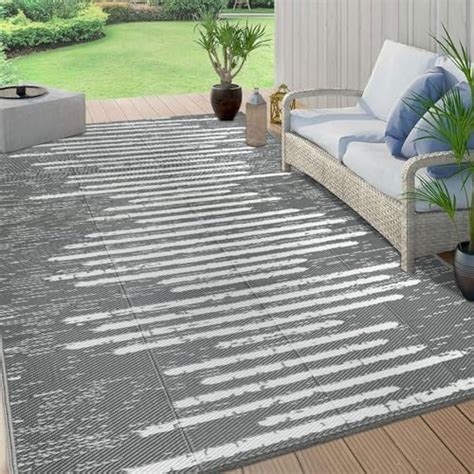 Falflor Alfombra Reversible De 5 X 8 Pies Para Patios Alfombra De