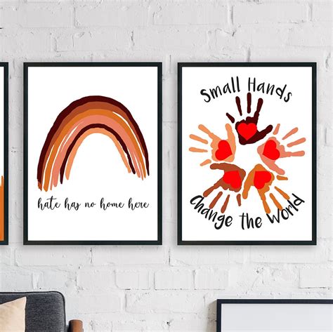 Diversity Classroom Posters Diversity Rainbow Inclusion Etsy