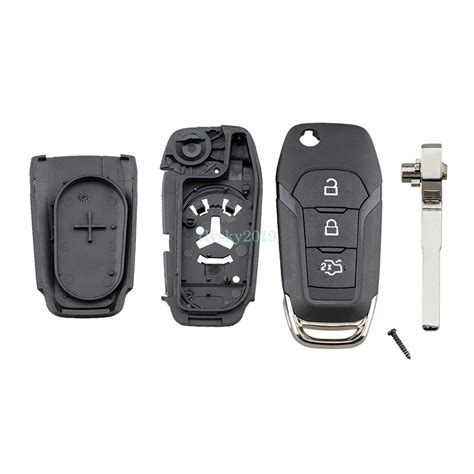 3 Button Flip Remote Key Fob Case Shell For Ford Mondeo MK5 2015 2016