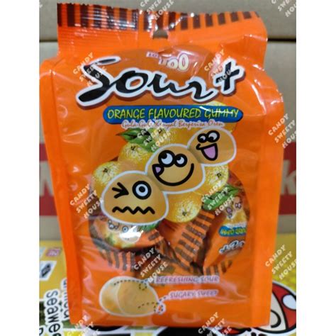 Lot 100 Sour Orange Flavour Gummy 100gm Shopee Malaysia