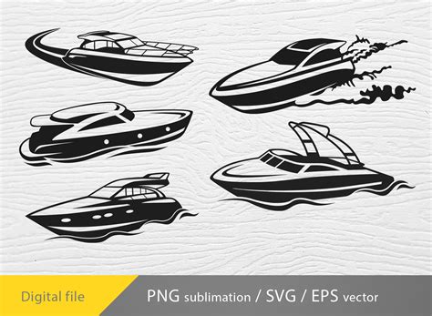 Speed Boat SVG Bundle Motor Boat Png Yacht Svg Speed Boat PNG