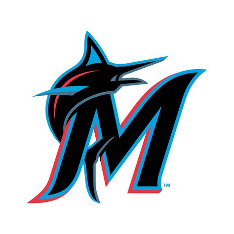 miami marlins fish logo orange  black mlb franchise baseball