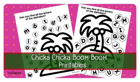 Chicka Chicka Boom Boom Printables • Yogalore And More Activities ...