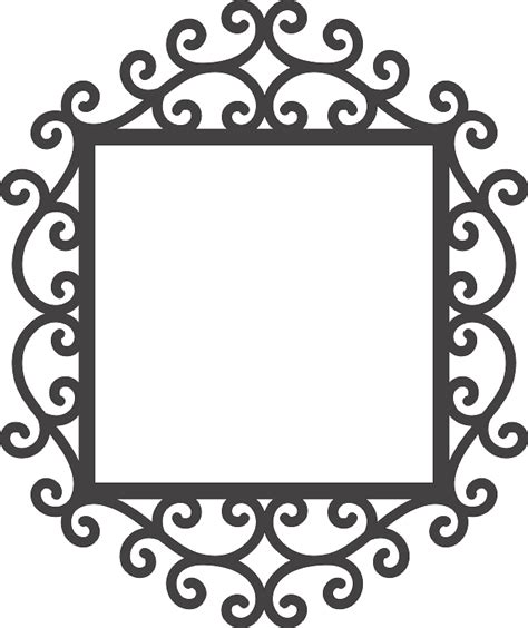 Swirly Mirror Frame Free Dxf File Free Download Dxf Patterns