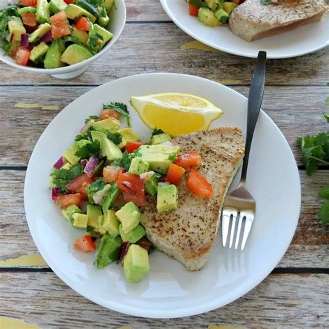 Pan Seared Ahi Tuna Steaks with Avocado Salsa Recipe