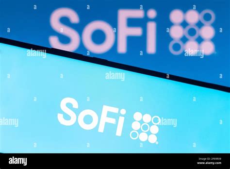 In this photo illustration the Social Finance (SoFi) logo is seen displayed on a smartphone and ...