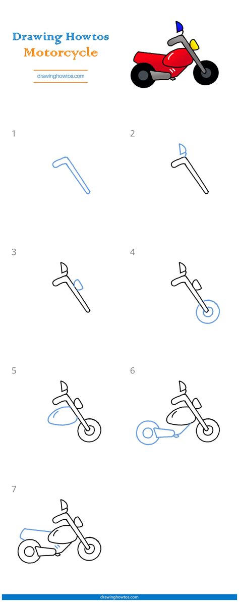 How To Draw A Motorcycle Step By Step Easy Drawing Guides Drawing