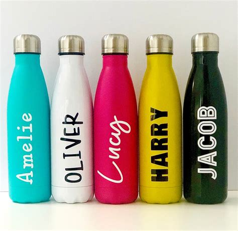 Personalised Water Bottle Stainless Steel Vacuum Insulated Etsy