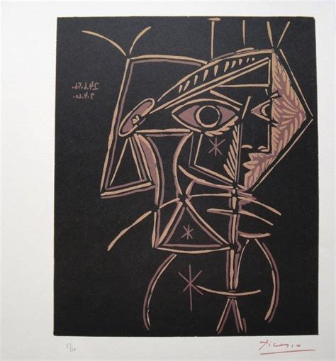 Pablo Picasso Hand Signed Lithograph 1962 Lot 126