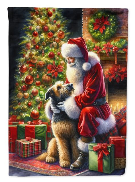 Irish Wolfhound And Santa Claus Garden Flag Walmart