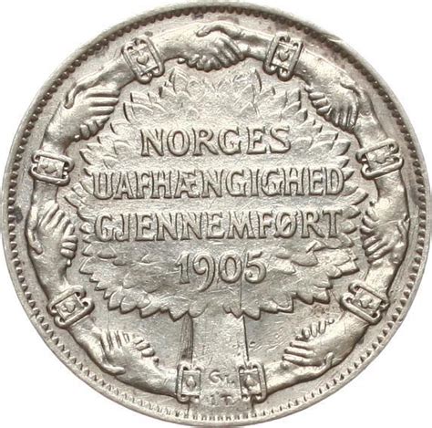 Norwegen 2 Kroner 1907 Håkon VII vz MA Shops