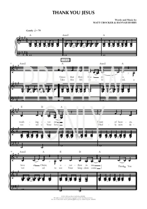 Jesus Thank You Chord Chart