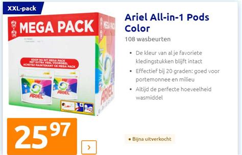 Ariel All In Pods Color Aanbieding Bij Action Folders Nl