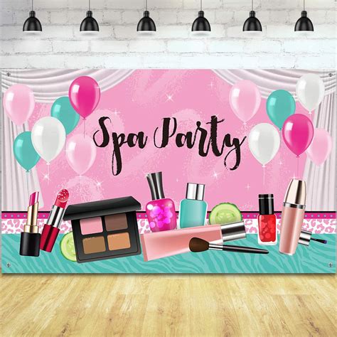 Girl Spa Party Backdrop Sweet Pink Princess Makeup Birthday Etsy