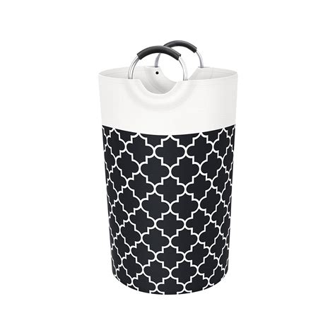 BNisBM, Round Freestanding Laundry Hamper Collapsible Tall Clothes ...