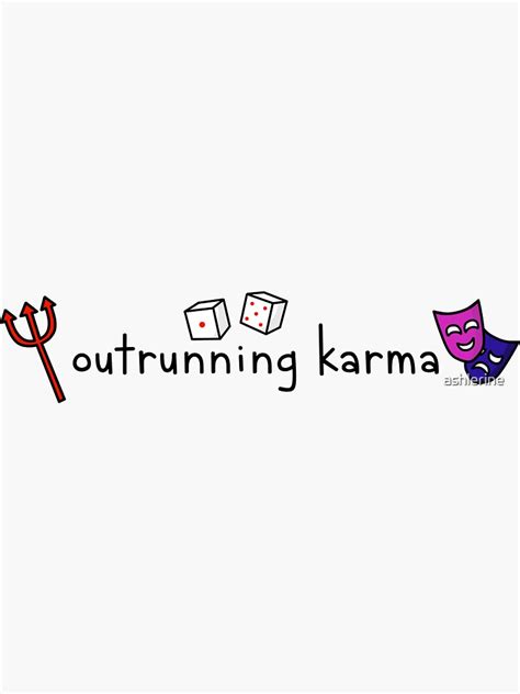 "Outrunning Karma Alec Benjamin" Sticker for Sale by ashlerine | Redbubble