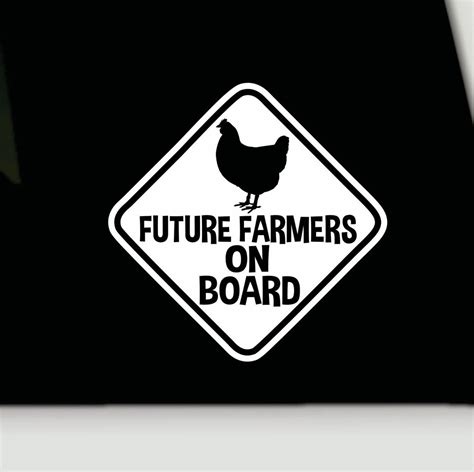 Future Farmers On Board Vinyl Decal Farmers On Board Car Decal Farmers