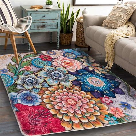 Amazon.com: colorful bathroom rugs