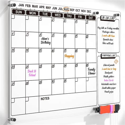 Amazon Xpener Acrylic Dry Erase Calendar Board For Wall X