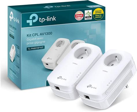 Tp Link Cpl Mbps Avec Port Ethernet Gigabit Et Prise Int Gr E