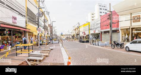 Rua 14 De Julho - Campo Grande - MS, Brazil - August 28, 2019: View of 14 de Julho street ...