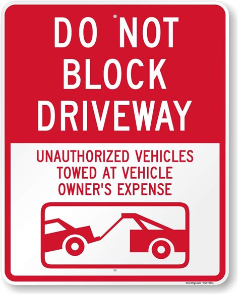 Amazon SmartSign 30 X 24 Inch Do Not Block Driveway